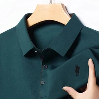 Polo de luxe léger pour hommes, T-shirt à manches longues, décontracté, quotidien, Base de sweat-shirt à revers, 202 Paul 6