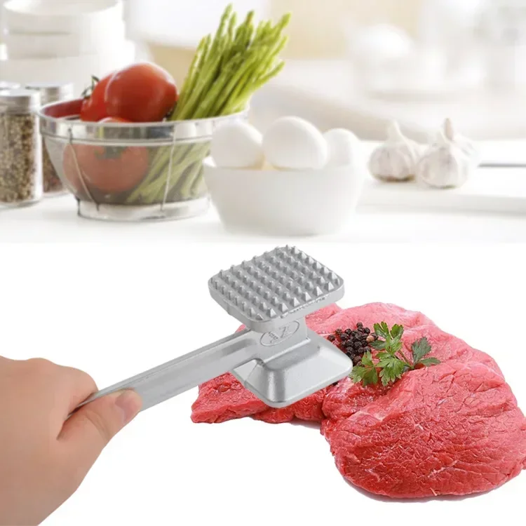 Meat Tenderizer 1Pcs Two Sides Loose Tenderizers Portable Steak Pork Tools Kitchen Gadgets Multifunction Meat Hammer Aluminum Alloy