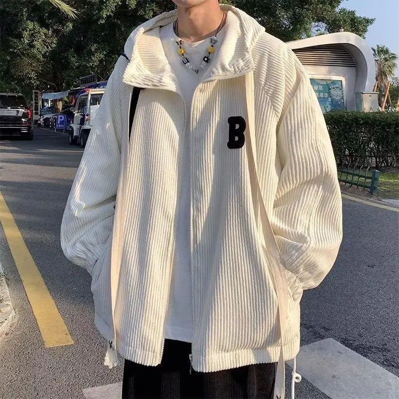 

2023 Spring New Fashion Korean Style Jacket Men Jacket Korean Style Loose Hooded Men Clothing Boutique Clothing Simple Style