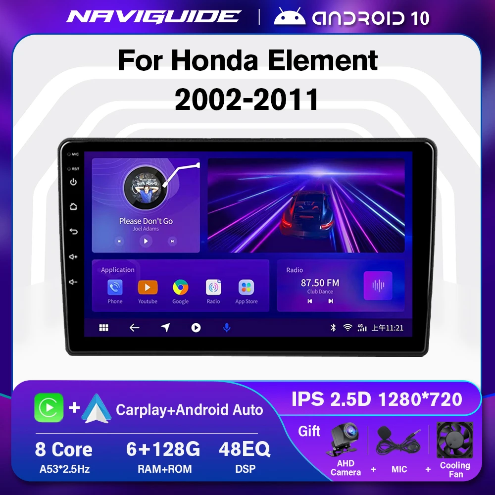 NAVIGUIDE P1 Car Radio For Honda Element YH 2002 2011 Stereo Multimedia