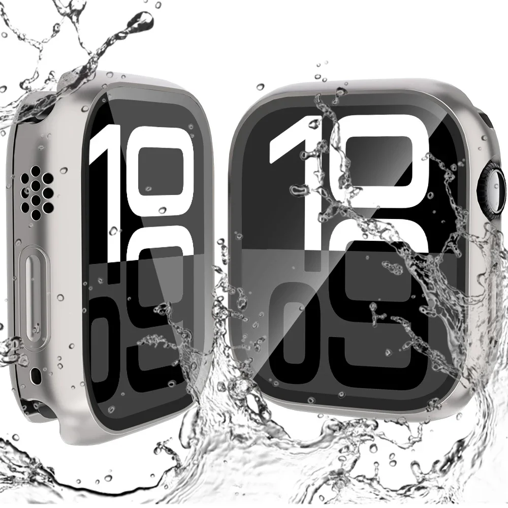 All-in-One 360° Protective Apple Watch Case with Tempered Glass Screen Protector
