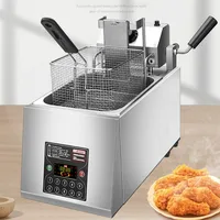 8L Electric Frying Pan Commercial Single-cylinder Timed French Fries Intelligent Automatic Lifting Large-capacity Fryer Electric 1