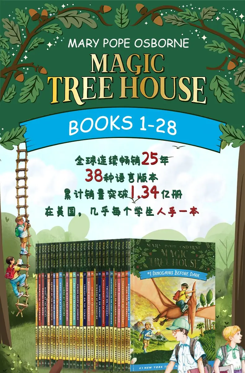 28 Books/Set Magic Tree House 1-28 English Reading Books Children's English  Chapter Bridge Book - AliExpress