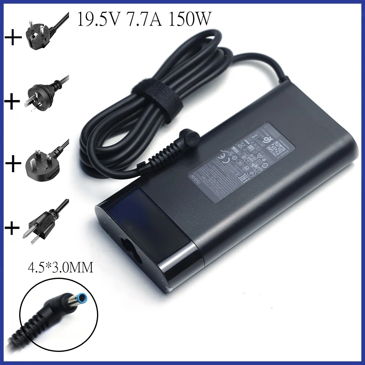 Caricabatterie Per Laptop 19.5V 7.7A 150W Per Hp Pavilion Gaming 15 15-Cx0020Ca 17 Muslimb Tpn-Ca11 Tpn-Da09 Tpn-Da03 Zbook G3 G4