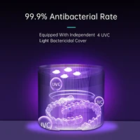 Personal Mini Portable Jewelry Denture Ultrasonic UV Cleaner Machine 2