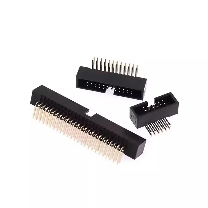 DIP 1.27mm 6P 8P 10 12P 18P 20P 24 26 30 34 40P 50pin MALE SOCKET Bent needle idc box headers PCB CONNECTOR DOUBLE ROW DC3 10pcs wire connectors wiring connector
