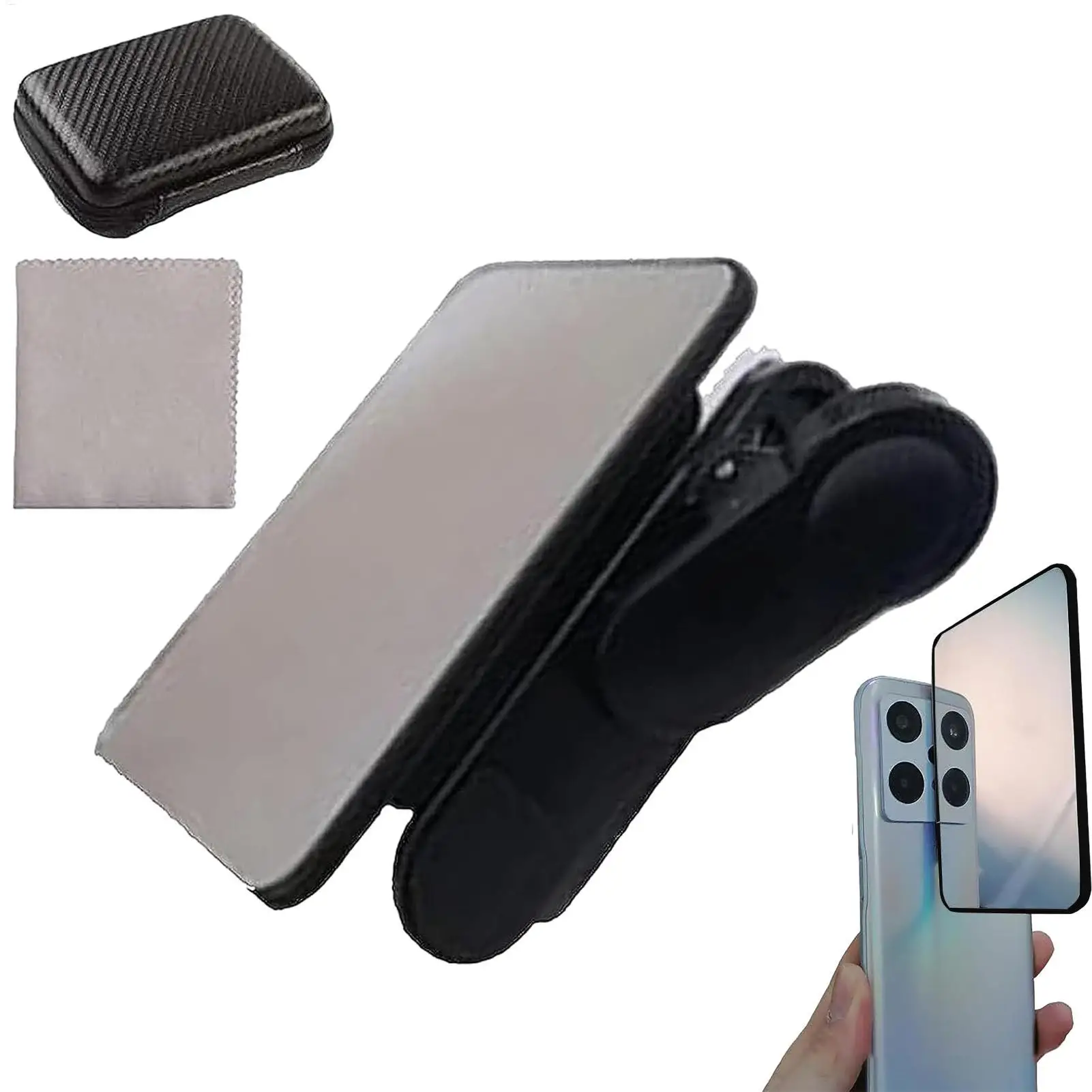 Smartphone Camera Mirror Reflection Clip Kit Mobile Phone Reflection Camera Clip Selfie Artifact Reflection Outdoor Travel Lens