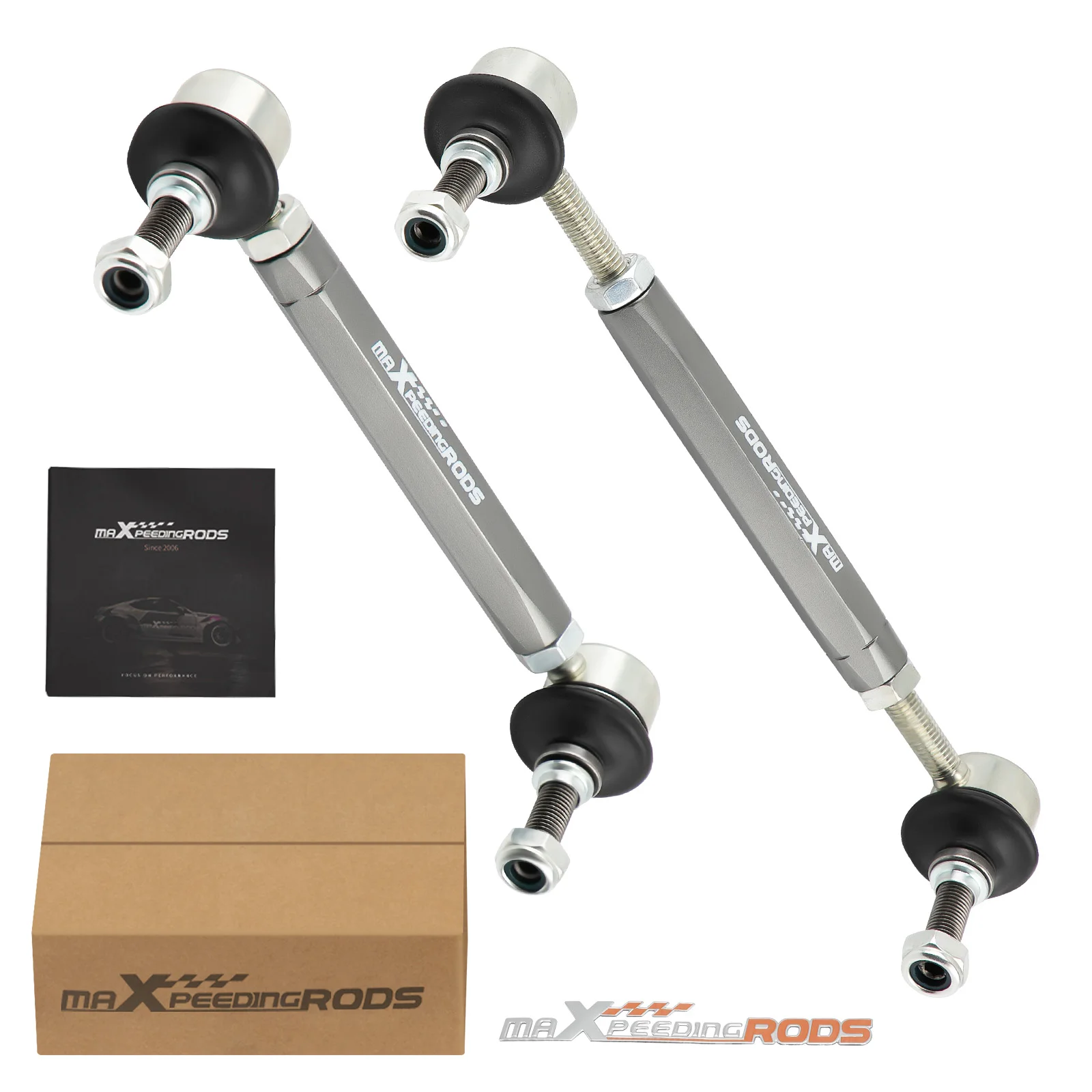 Front Adjustable Sway Bar End Links Universal 180-230mm M10 stud w/12MM Washer