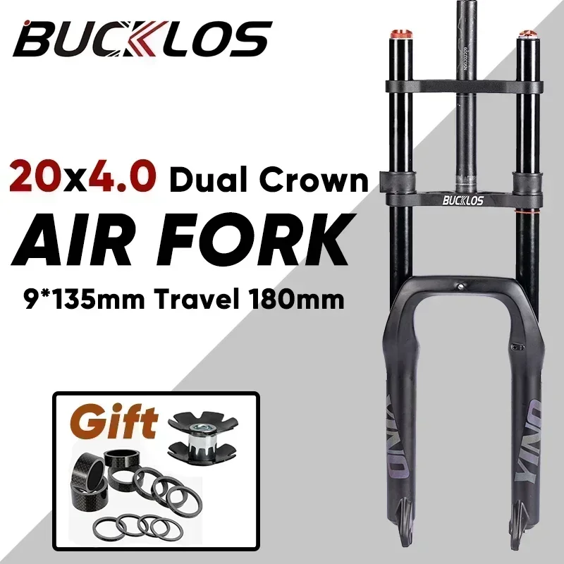 BUCKLOS Dual Crown 20Inch Ebike Fat Bike Fork E-bike Air