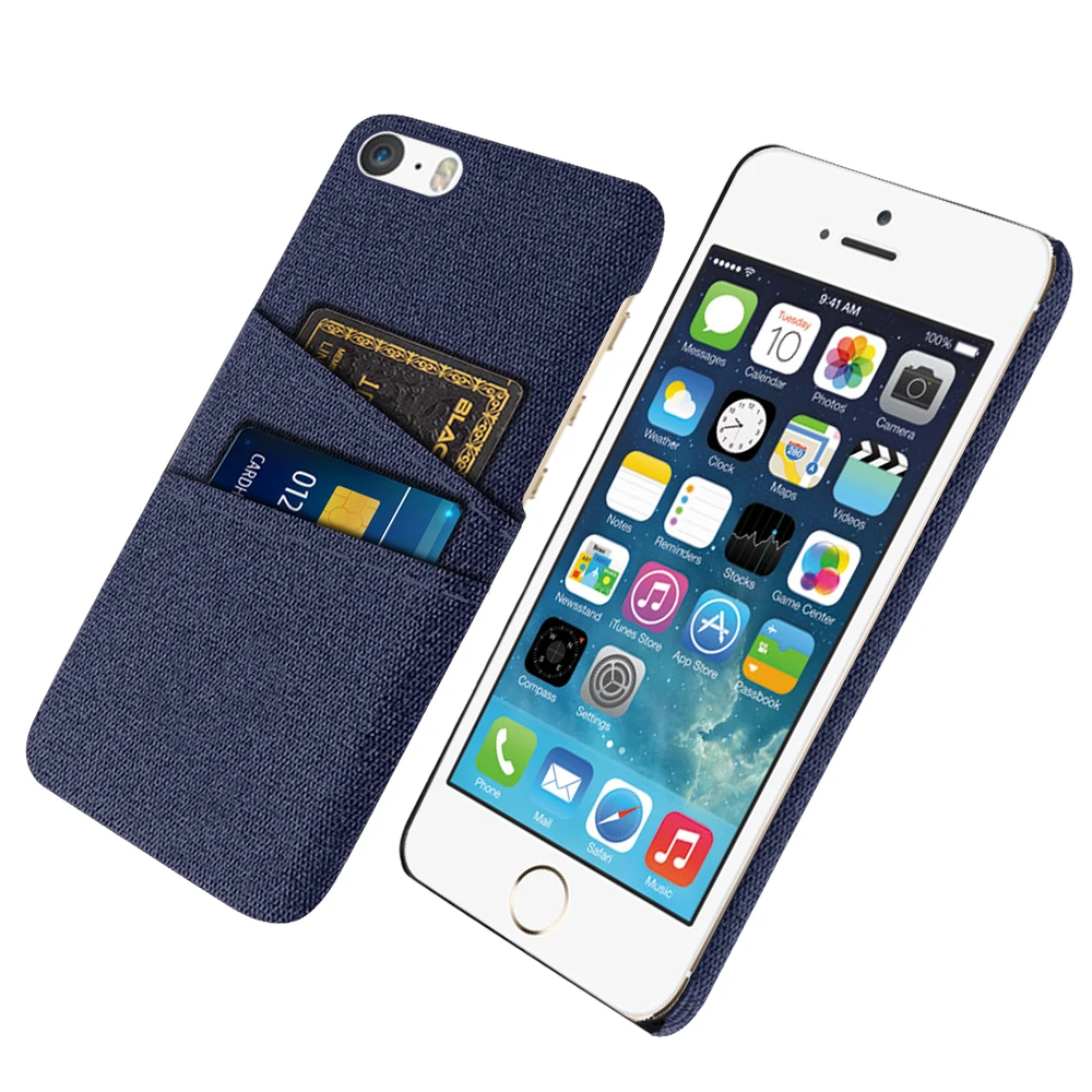 Luxury Fabric Dual Card iPhone Case
