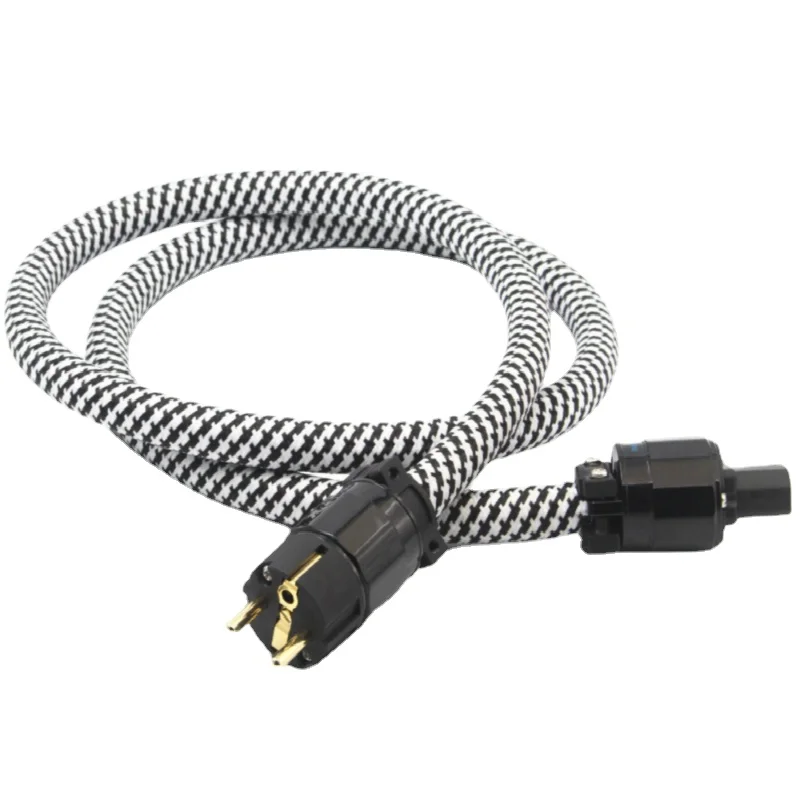 

Hi-end C13 Connector AC Power Cord 3x4mm² Copper HiFi Audio Power Cable for CD Amplifier EU US Plug