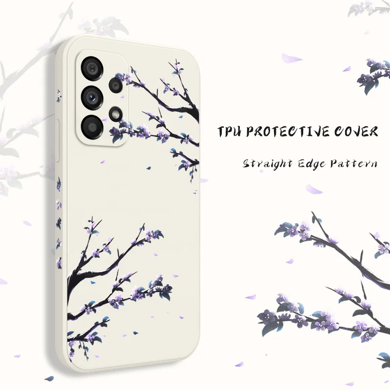 Purple Flower Rain Protective Phone Case Cover