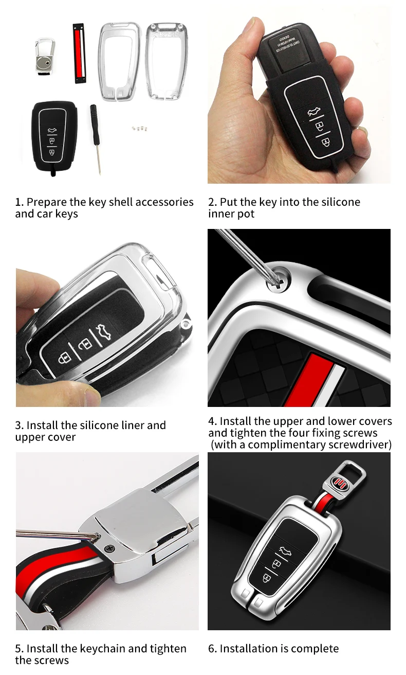 Zinc Alloy Car Remote Key Case Cover Shell Fob For Toyota Corolla Prius Camry CHR C-HR RAV4 Altis Land Cruiser Prado Accessories - S92d8fa528f714038a0f9835699be7184W