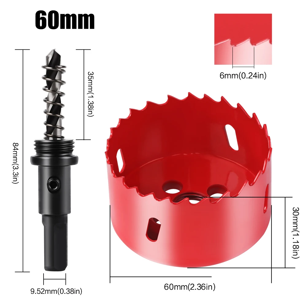 Bi-Metal Hole Saw HSS Drill Bit for Versatile Cutting (15-200mm)