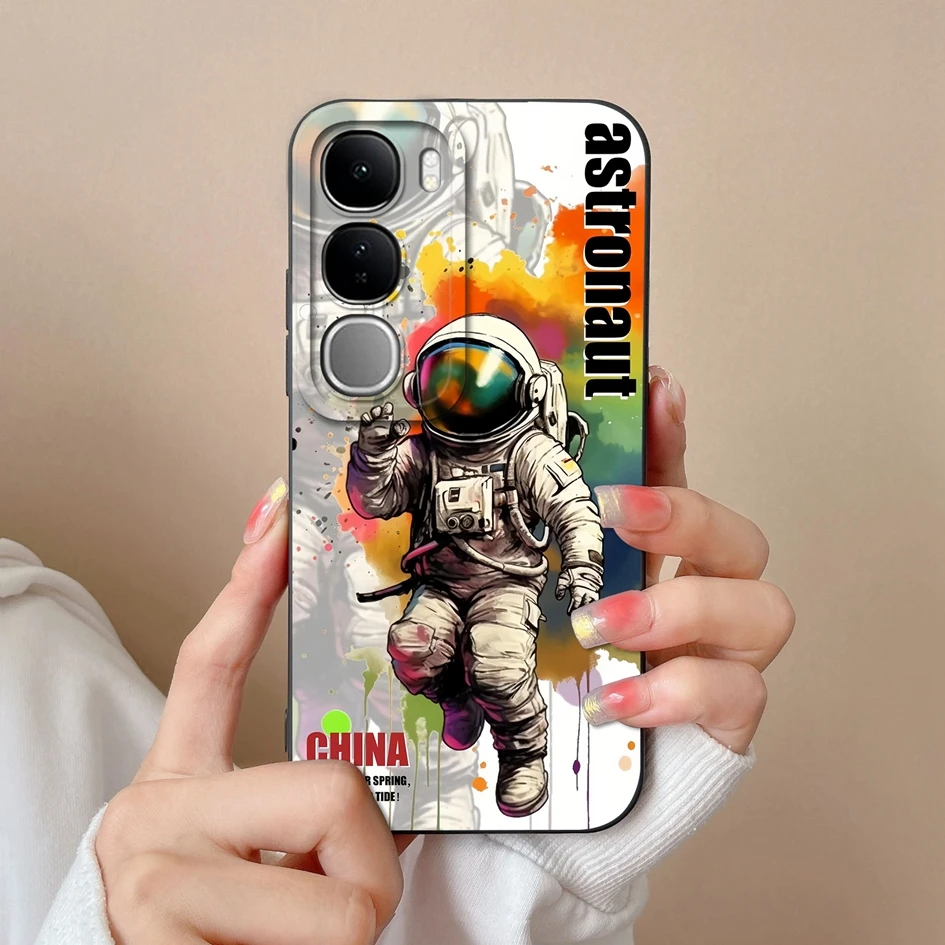 Colorful Floral Design Silicone Case with Lens Protection