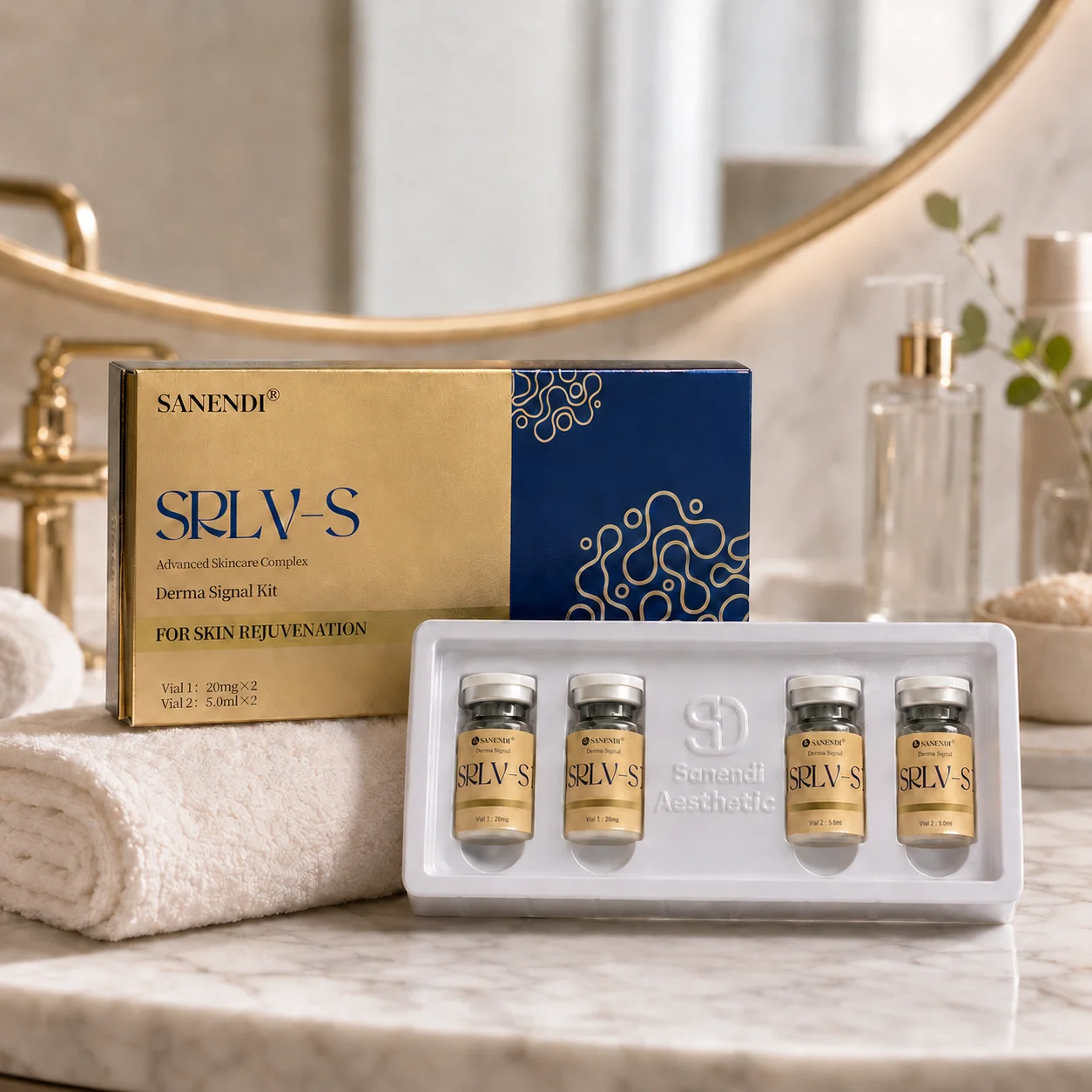 Sanendi SRLV-S Bio Cell Dermapen Serum for Face Freeze-Dried Powder HYDRATION Firmness Fine Lines Korean Skin Care
