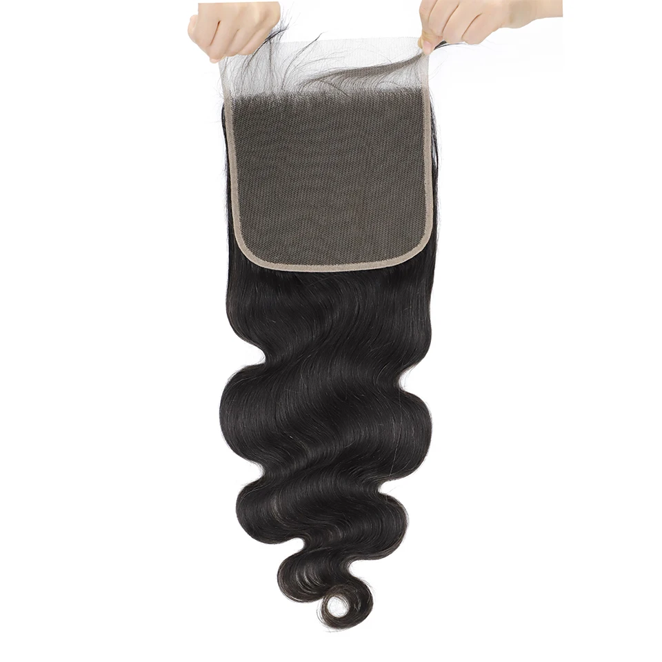 

100% Human Hair Body Wave Bundle With Closure Brazilian Hair Weave 3/4 Bundle With Closure Frontal 6x6 Lace Closure With Bundles