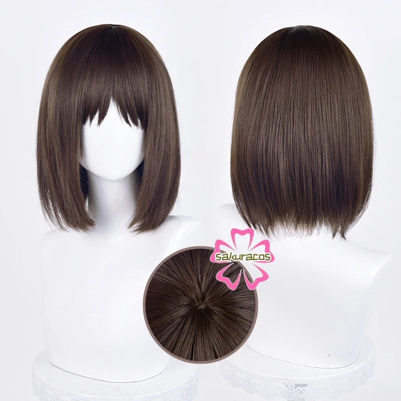

Mitsumi Iwakura Cosplay Wig Anime Skip and Loafer Short Hair Brown Heat Resistant Halloween Role Play Costume Accessories Girls