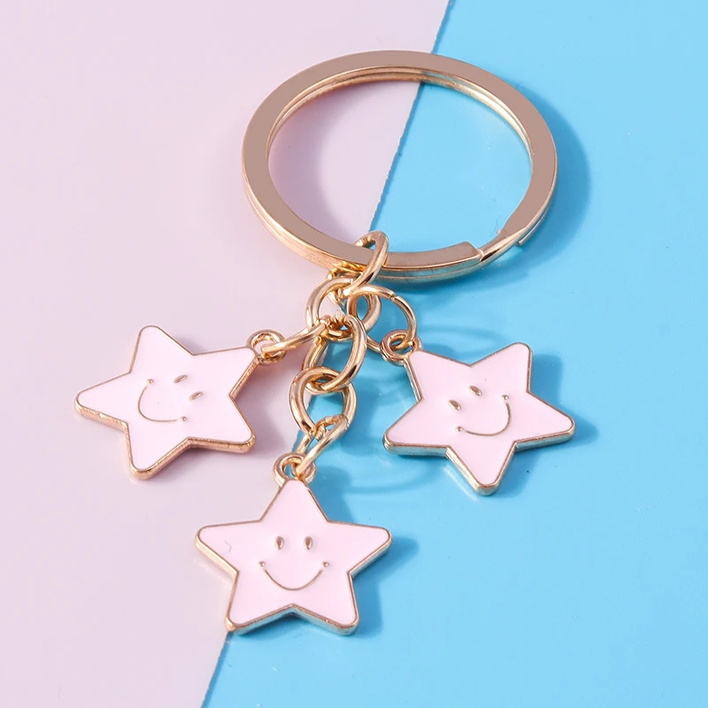 Hübscher Emaille-Pailletten-Stern-Schlüsselanhänger, Charms für Frauen und Mädchen, Schlüsselanhänger, Anhänger, Autoschlüsselhalter, Handtasche, Dekor, Schmuck, Geschenke – Detail 6