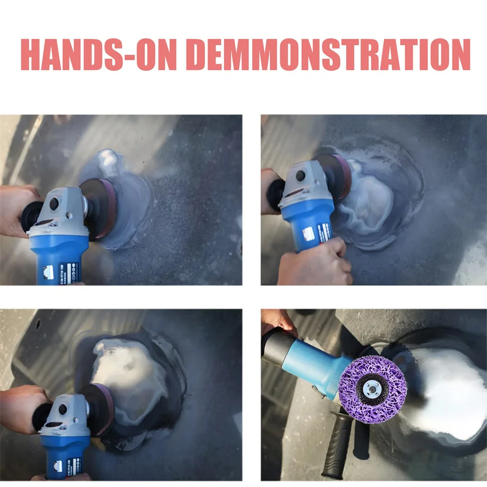 1Pcs 100/115/125mm Coral Disc Poly Strip Disc Grinder Strip Abrasive Wheel Paint Rust Removal Clean Angle Grinder