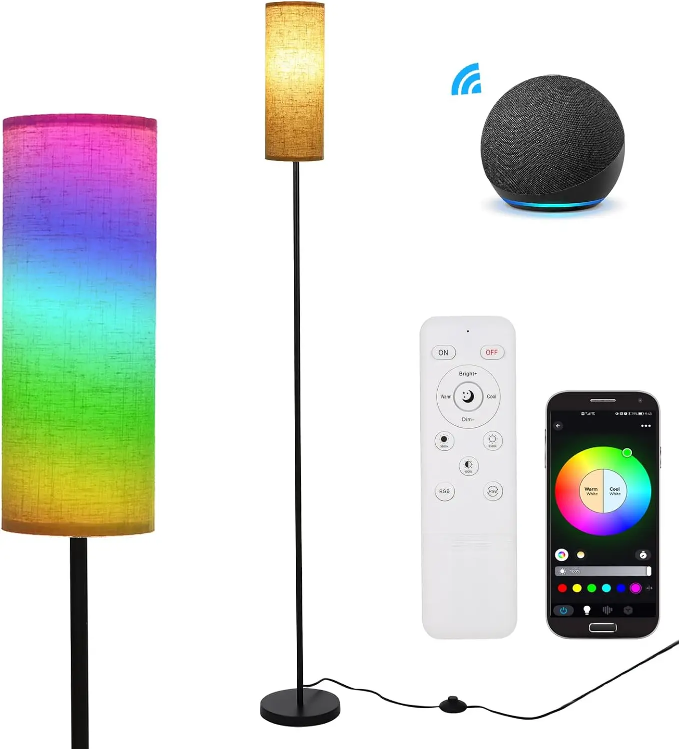 

Smart Floor Lamp with APP Control