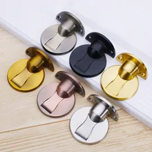 Invisible Magnetic Door Stopper Stainless Steel Punch-free Windproof Mechanical Self-locking Door Stop Door Stopper tanie tanio NONE CN (pochodzenie) Stopery do drzwi MX-DC-04 No rusty Anti-corrosion durable water-proof Mounted with screws or nail-free stickers