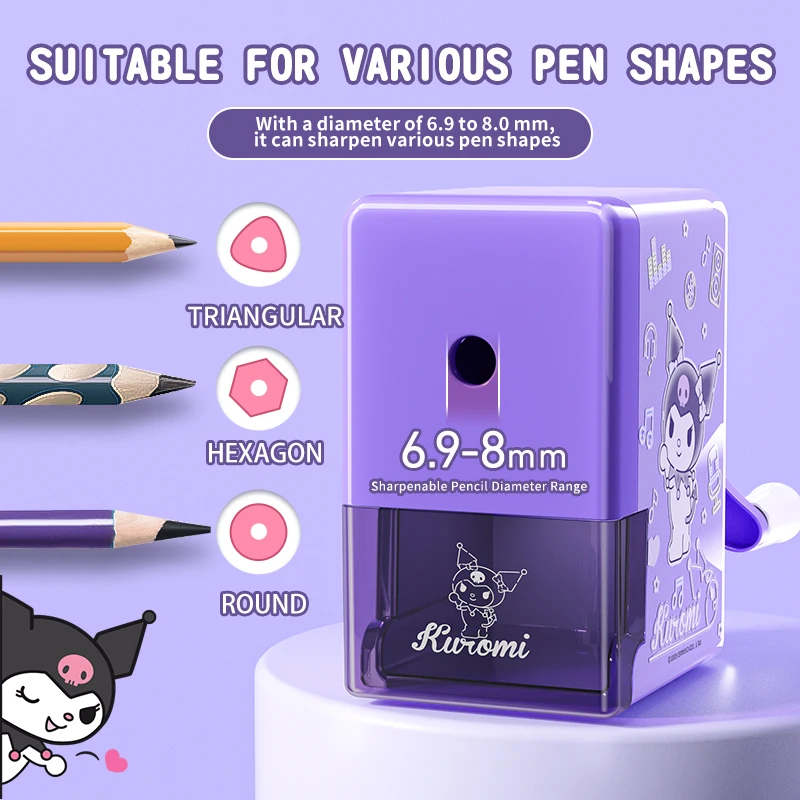 Sanrio Pencil Sharpener Fast Sharpening Easy to Use for Kids Students School Office Stationery Cute Anime Merch Kawaii Gift - 3
