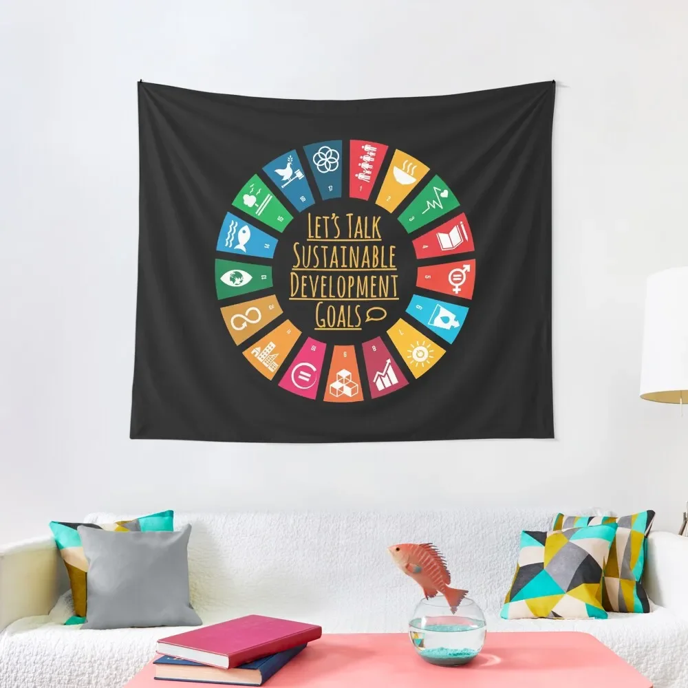

Let's Talk SDGs | UN Global Goals Logo | United Nations Sustainable Development Goals 2030 Tapestry