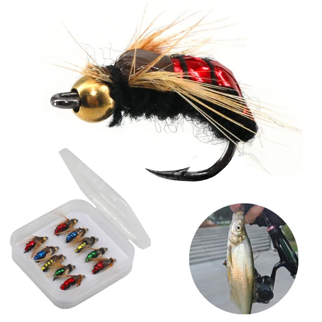 10pcs/lot Fly Fishing Flies Sinking Lures Handmade Bionics Fly Fishing  Lures Flies Stream Fishing Trout Finesse with Box - AliExpress