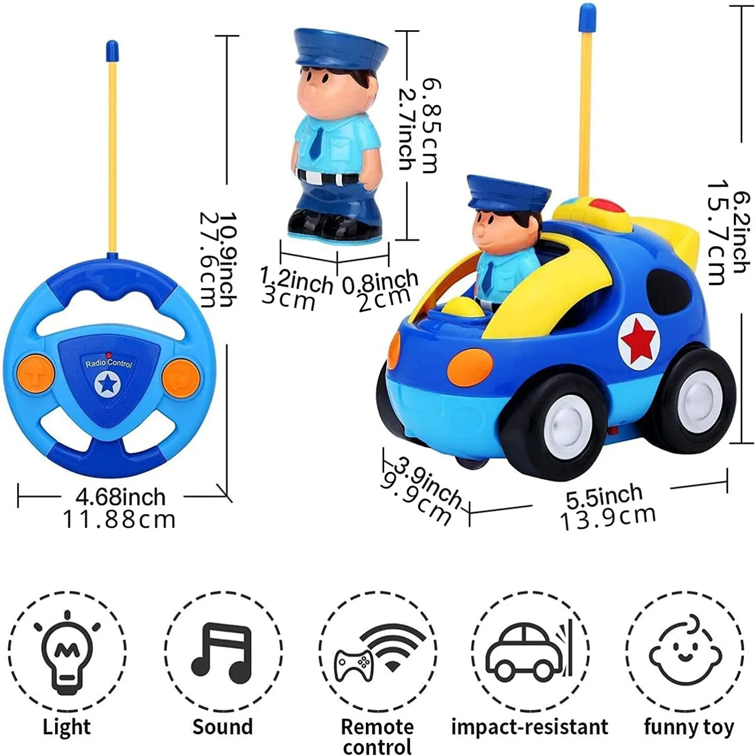 Toddlers RC Police Cars 2