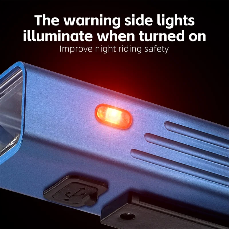 WEST BIKING 자전거 전조등, C 타입 충전식 손전등, MTB 자전거 헤드라이트, 자전거 경고등, 사이클링 액세서리