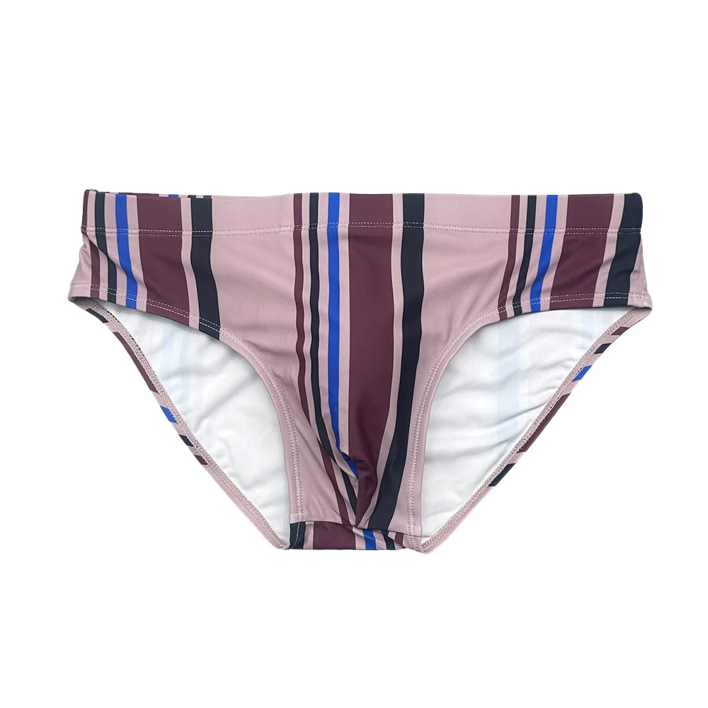 Striped Sexy Swimming Trunks Men Swimwear Man Swim Boxer Briefs Swimsuit Beach Shorts Surfing Bathing Suit Gay Boardshorts