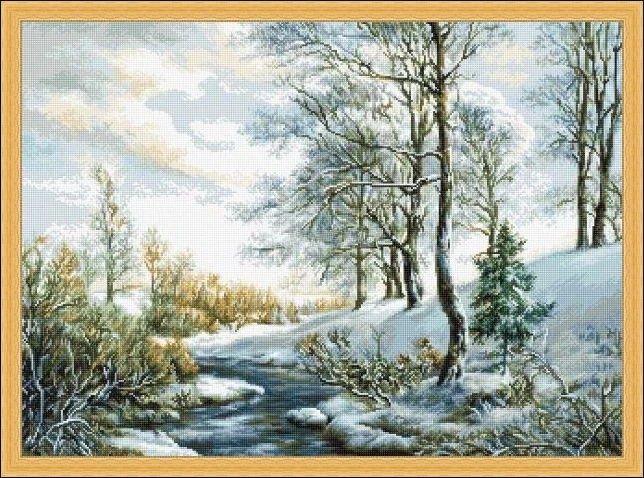 

FREE Delivery Hot Selling Top Quality Counted Cross Stitch Kit Luca-S G586 early spring landscape 70-55