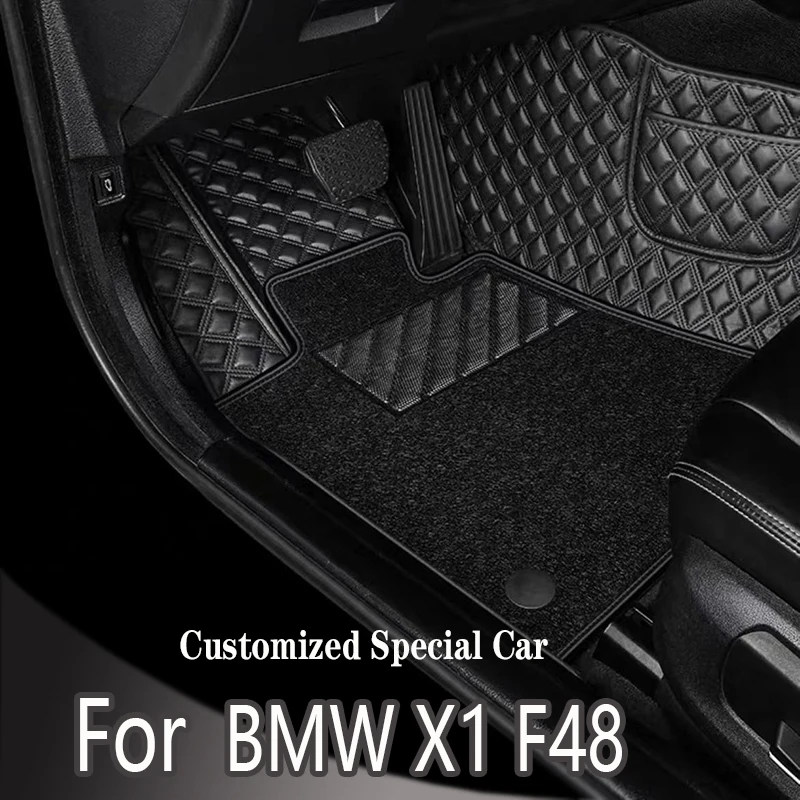 Tappetini Auto Per Bmw X1 F48 Mk2 2016 ~ 2022 Tappetini Auto Personalizzati Accessori Interni Per Tappeti In Pelle 2017 2018 2019 2020 2021