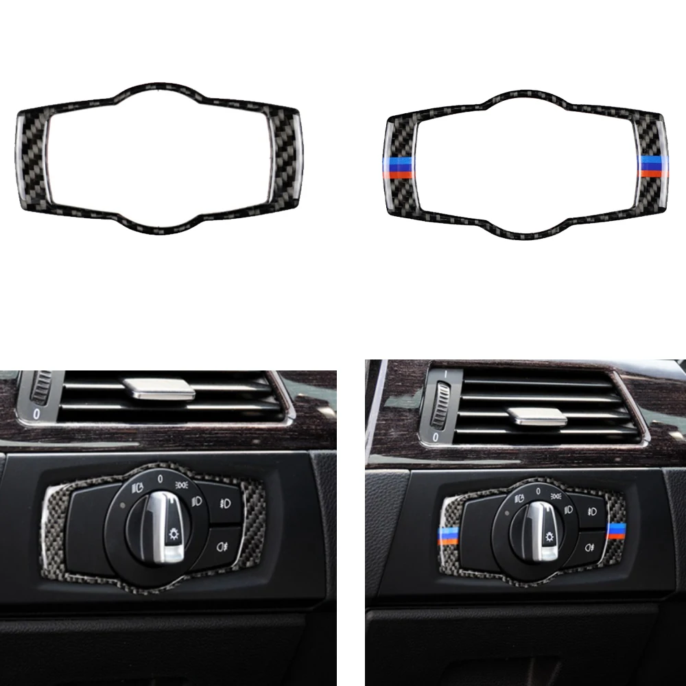 

Для BMW 3 серии E90 E92 E93 2005-2012 кнопки переключателя фары из углеродного волокна рамная наклейка приборная панель отделка крышка автомобильные аксессуары