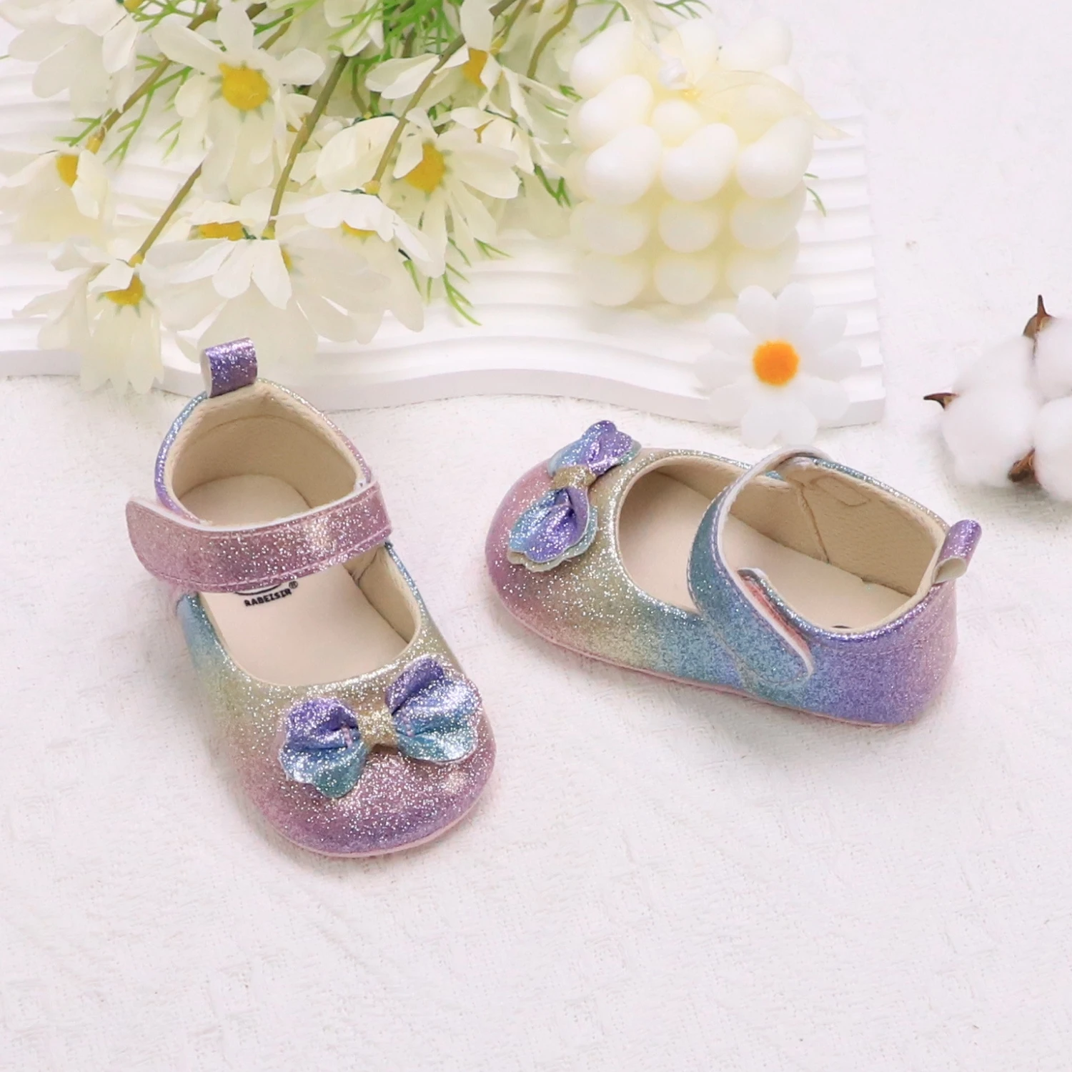 Baby toddler shoes, cute Glitter Fantasy Bow Baby Girl casual step shoes, light and non-slip, suitable for daily & vacation wear 3