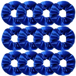 Elegant Velvet Hair Scrunchies Pack - 12 - Piece Set in Royal Blue (ROYAL BLUE)