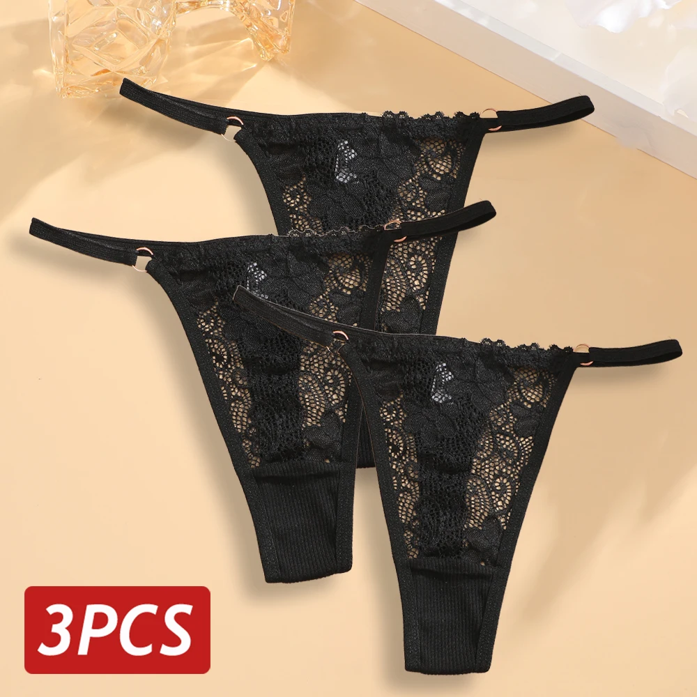 Algodón Ropa Interior Para Mujer Con Encaje Tangas De Encaje Para