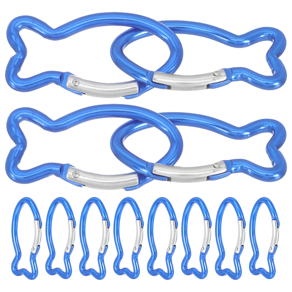 

12 Pcs Outdoor Safety Buckle Multi Function Tool Carabiner Mulitool for Climbing Aluminum Alloy Convenient