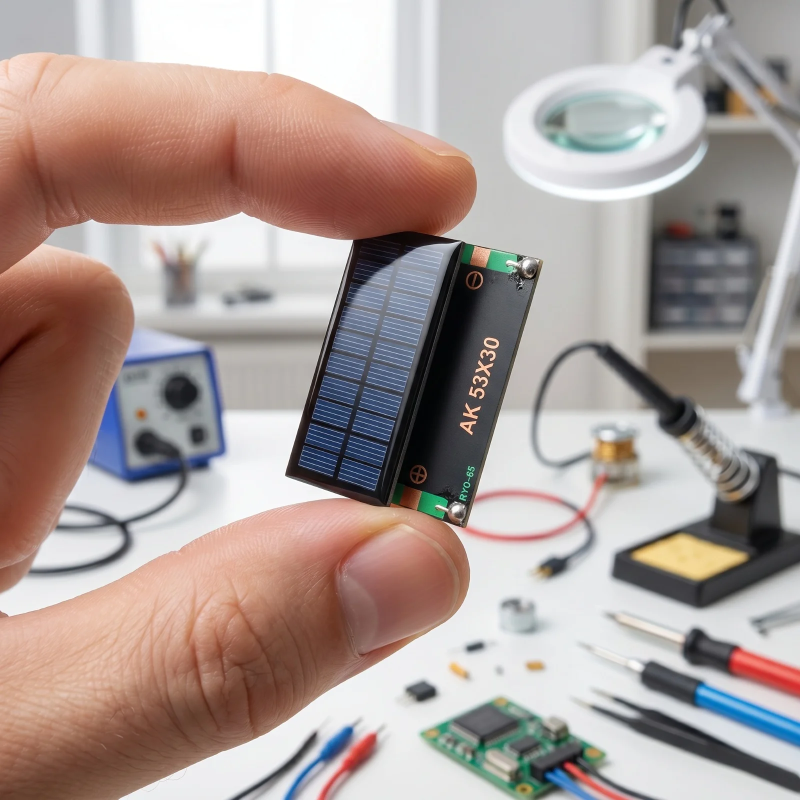 ZINIKIF Set da 10 pezzi di pannelli solari incapsulati in resina da 53×30 mm, 5V 45mA, adatti per progetti fai-da-te e didattica scientifica. - immagine 5