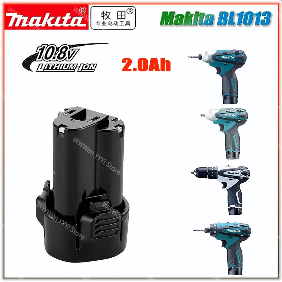 

2.0Ah makita BL1013 10.8V BL1014 2000mAh 12V Max Lithium Battery TD090DW 194551-4 TD090D LCT203W LCT204 194550-6 DF030D