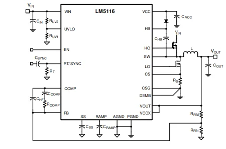 1-20PCS LM5116MHX/NOPB HTSSOP-20 LM5116MHX LM5116 6V bis 100V Spannungs- und Stromsynchroner Abwärts-DC-DC-Schaltsteuerungs-Chip – Detail 1