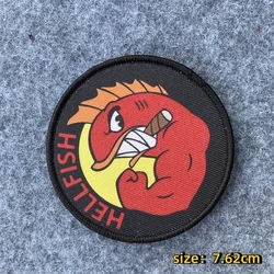 HELLFISH Tactical Morale Patch with Logo Print - Hook and Loop Decorative Badge for Outdoor Gear and Apparel (CUSTOM - 0681)