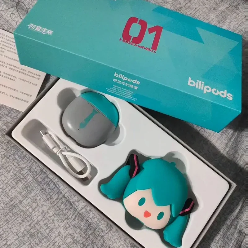 new-hatsune-miku-anime-cartoon-wireless-bluetooth-headphones-set-cute-silicone-protective-cover-semi-in-ear-girls-xmas-gifts