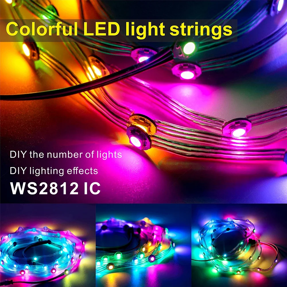 5V WS2812B 개별 제어 가능한 LED 스트링 중성 백색 WWA 픽셀 모듈 라이트 패널 미니 보드 5V LED 모듈 스트링 5050
