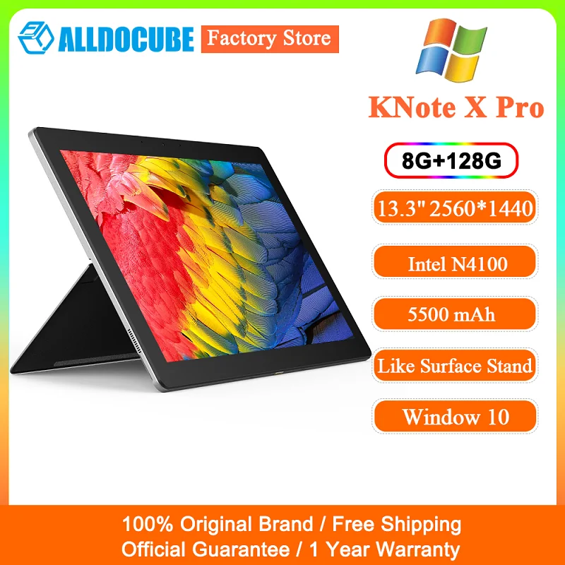 Alldocube KNote X Pro Windows 10 Tablet 8GB RAM 128GB SSD Intel Gemini Lake N4100 Quad Core 13.3 Inch Full Laminated 2K Screen ipad latest model