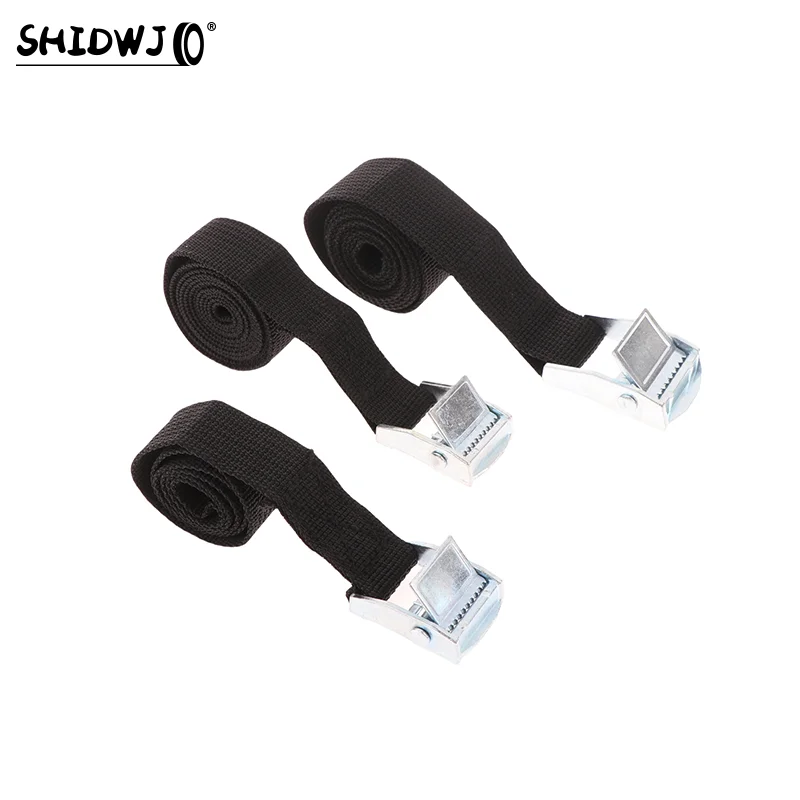 Buckle Tie-Down Belt Cargo Lashing Straps For Car Motorcycle Bike With Metal Buckle Tow Rope Strong Ratchet Belt For Luggage Bag