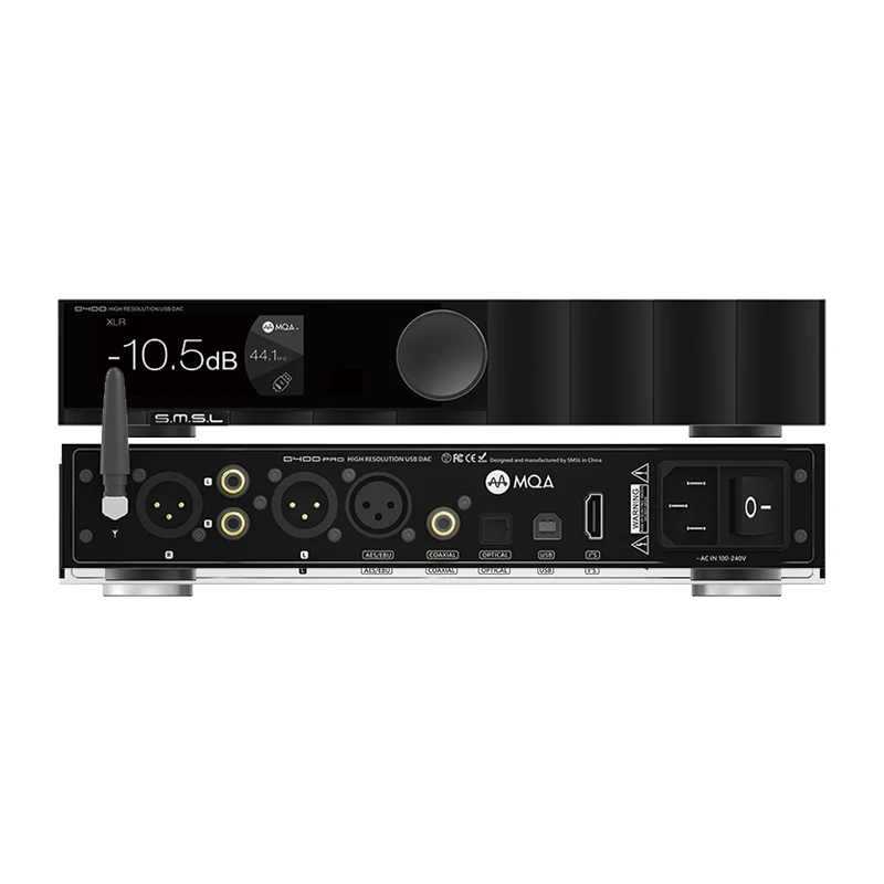 SMSL D400PRO Digital Decoder DAC Audio HiFi AK4499EX+AK4191EQ MQA LDAC Music 32bit 768khz DSD512 Bluetooth USB High Resolution