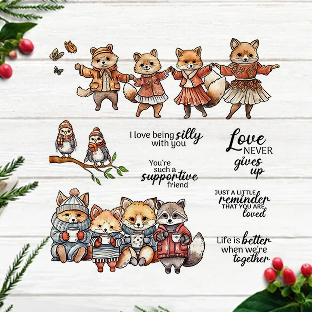 2024 Christmas DIY Stamps and Dies Stamps Metal Cutting Dies Set Cute Stamp Cutting Dies for Birthdays Greeting Card