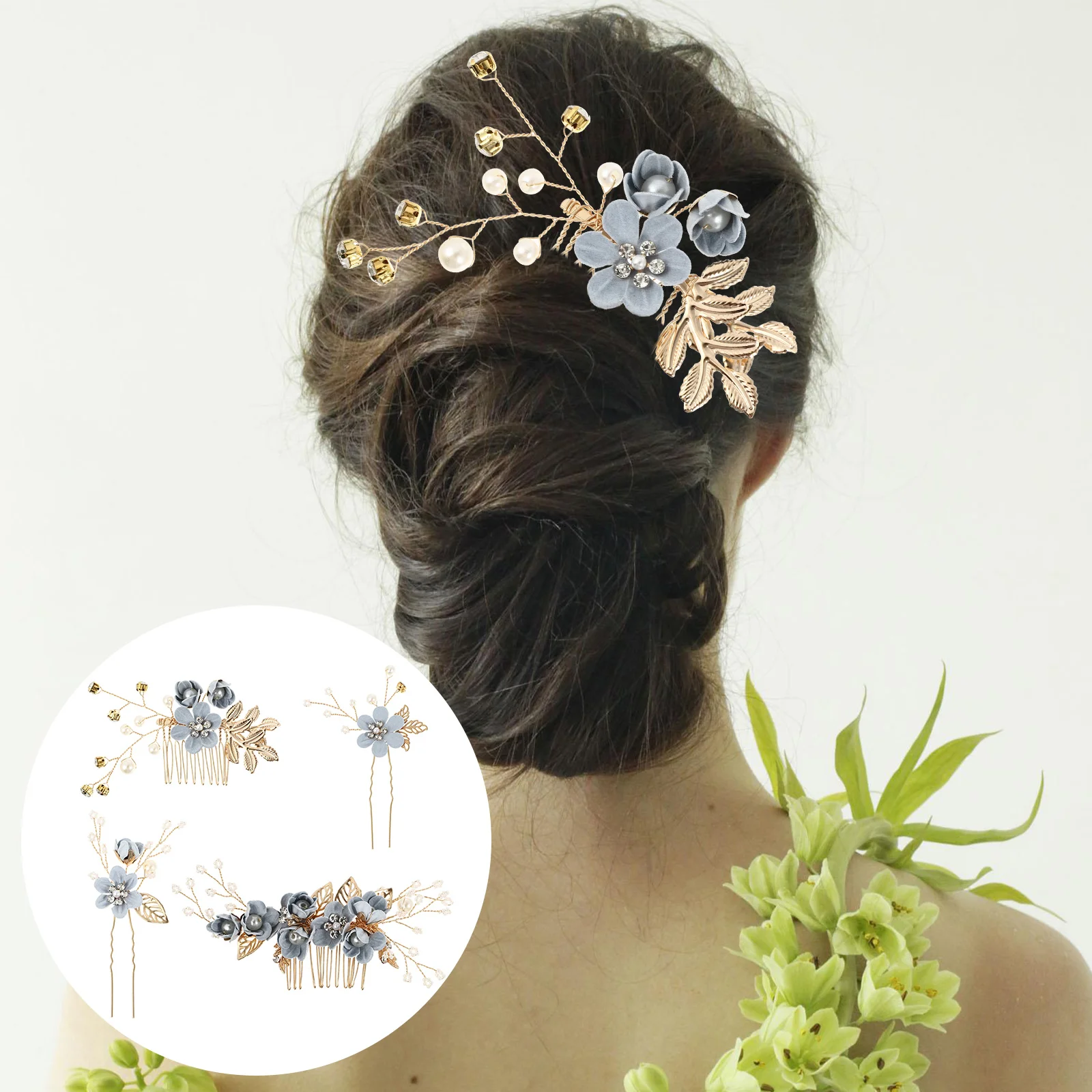 

Hair Comb for Bridal Headpiece Wedding Hair Comb Floral Bridal Hair Accessories Wedding Dress Accessories Bridal Jewelry